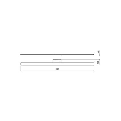 Redo 01-2511 - Badrumsspegel med LED-belysning BARRIO LED/34,32W/230V 120 cm CRI 90 IP44 vit