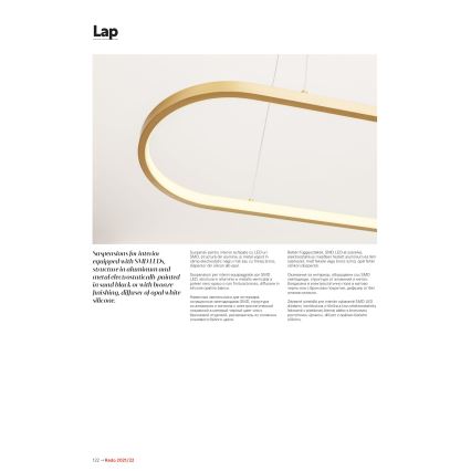 Redo 01-2523 - LED ljusreglerad ljuskrona på textilsladd LAP LED/32W/230V CRI 90 vit