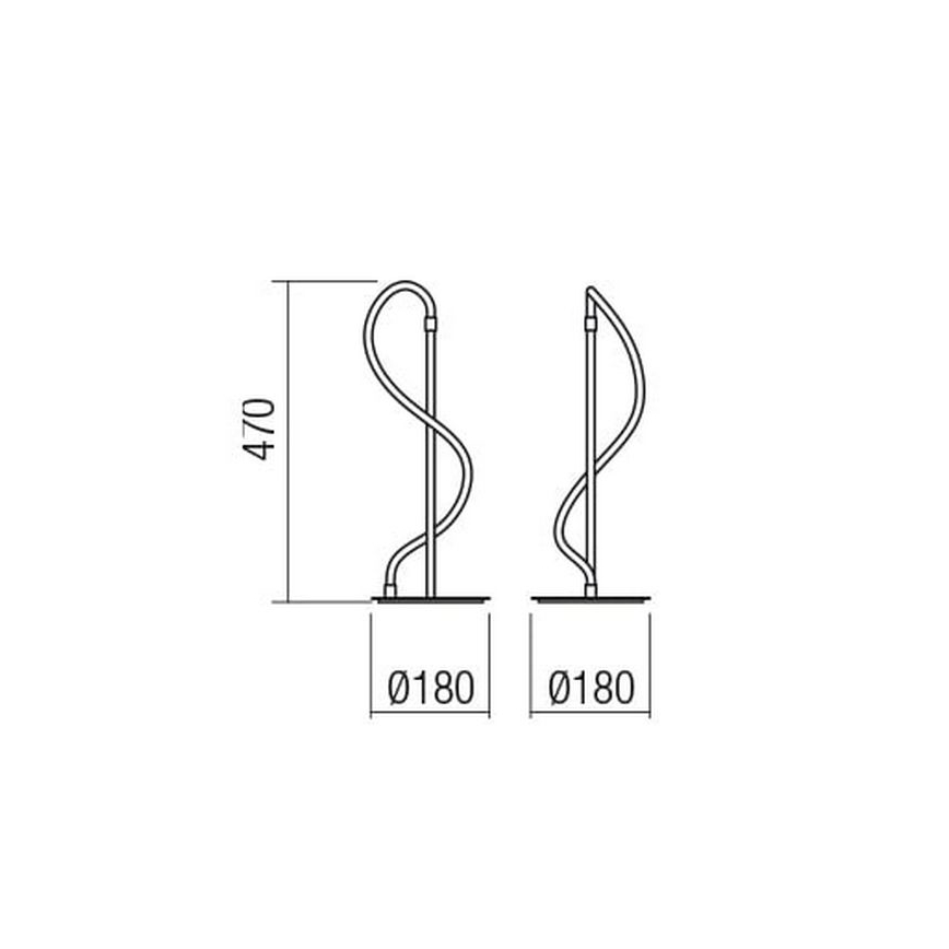 Redo 01-2529 - LED Dimbar bordslampa CORRAL LED/12W/230V guld