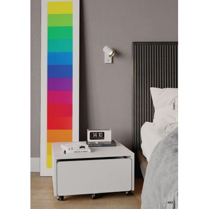 Redo 01-2548 - Väggspotlight DELPHI 1xGU10/7W/230V vit