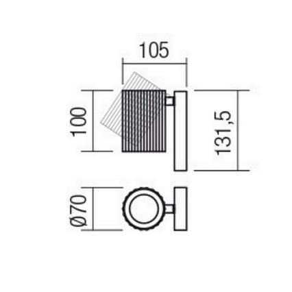 Redo 01-2548 - Väggspotlight DELPHI 1xGU10/7W/230V vit
