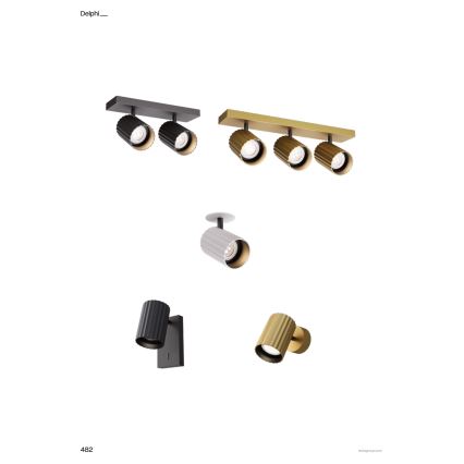 Redo 01-2549 - Väggspot DELPHI 1xGU10/7W/230V, svart