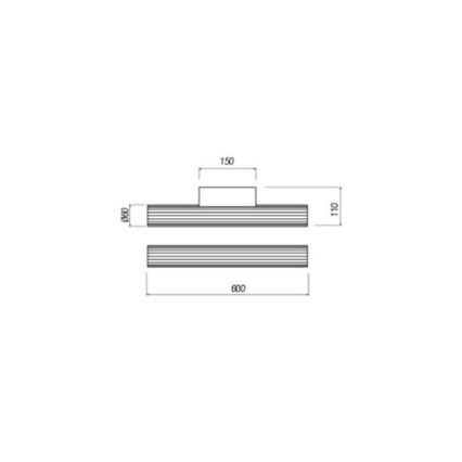 Redo 01-2591 - RIGAL LED-spegelbelysning för badrum 12W/230V 4000K 90 cm CRI 90 IP44 blank krom/vit