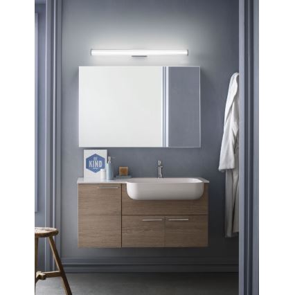 Redo 01-2592 - Badrumsspegelbelysning RIGAL LED/18W/230V 3000K 91 cm CRI 90 IP44 blank krom/vit