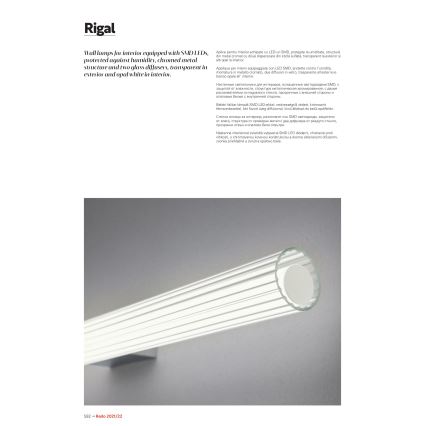 Redo 01-2592 - Badrumsspegelbelysning RIGAL LED/18W/230V 3000K 91 cm CRI 90 IP44 blank krom/vit