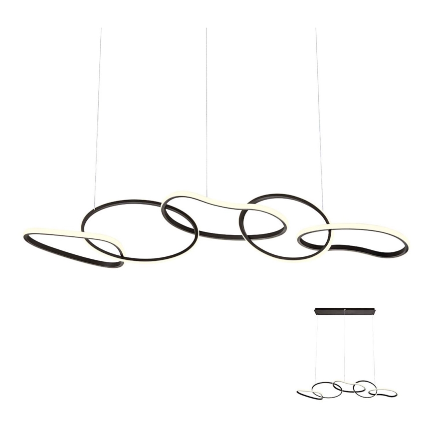 Redo 01-2599 - LED Dimbart pendelarmatur med vajer BIAS LED/108,6W/230V 3000K CRI 90 svart