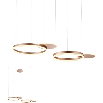 Redo 01-2607 - LED ljusreglerad ljuskrona på textilsladd SIGUA LED/99W/230V CRI 90 3000K brun