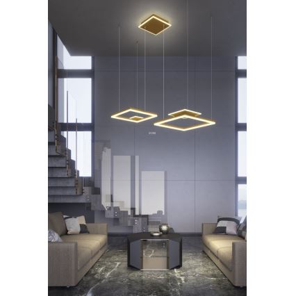 Redo 01-2615 - LED dimbar pendellampa med vajer SIGUA LED/137W/230V CRI 90 guldig