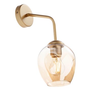 Redo 01-2617 - Vägglampa PIERCE 1xE27/42W/230V guld/rökig
