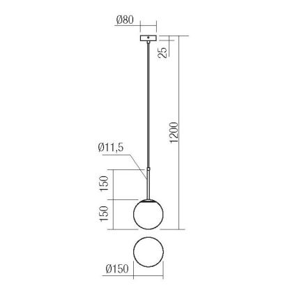 Redo 01-2623 - Ljuskrona med textilsladd NIVA 1xE14/28W/230V