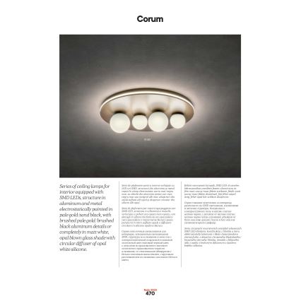 Redo 01-2657 - CORUM LED-taklampa 48 W, 230 V, 3000 K, CRI 90, vit