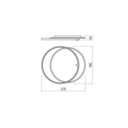 Redo 01-2660 - LED taklampa ARP LED/45W/230V svart