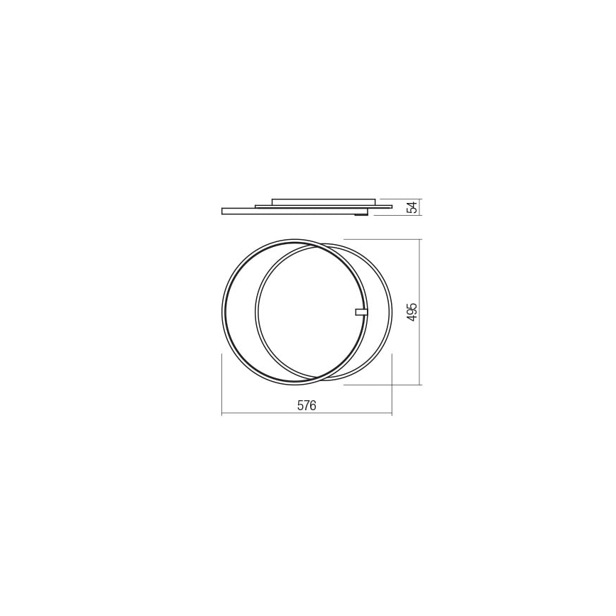 Redo 01-2660 - LED taklampa ARP LED/45W/230V svart