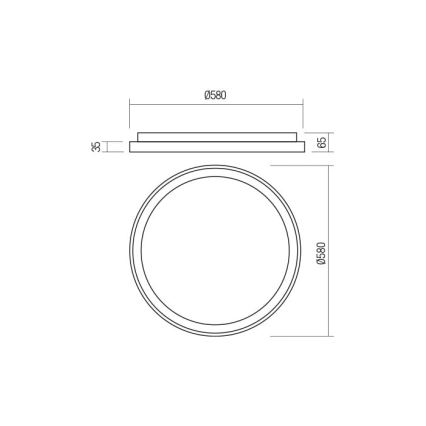 Redo 01-2670 - LED Dimbar taklampa ICONIC LED/50W/230V diameter 58 cm guld