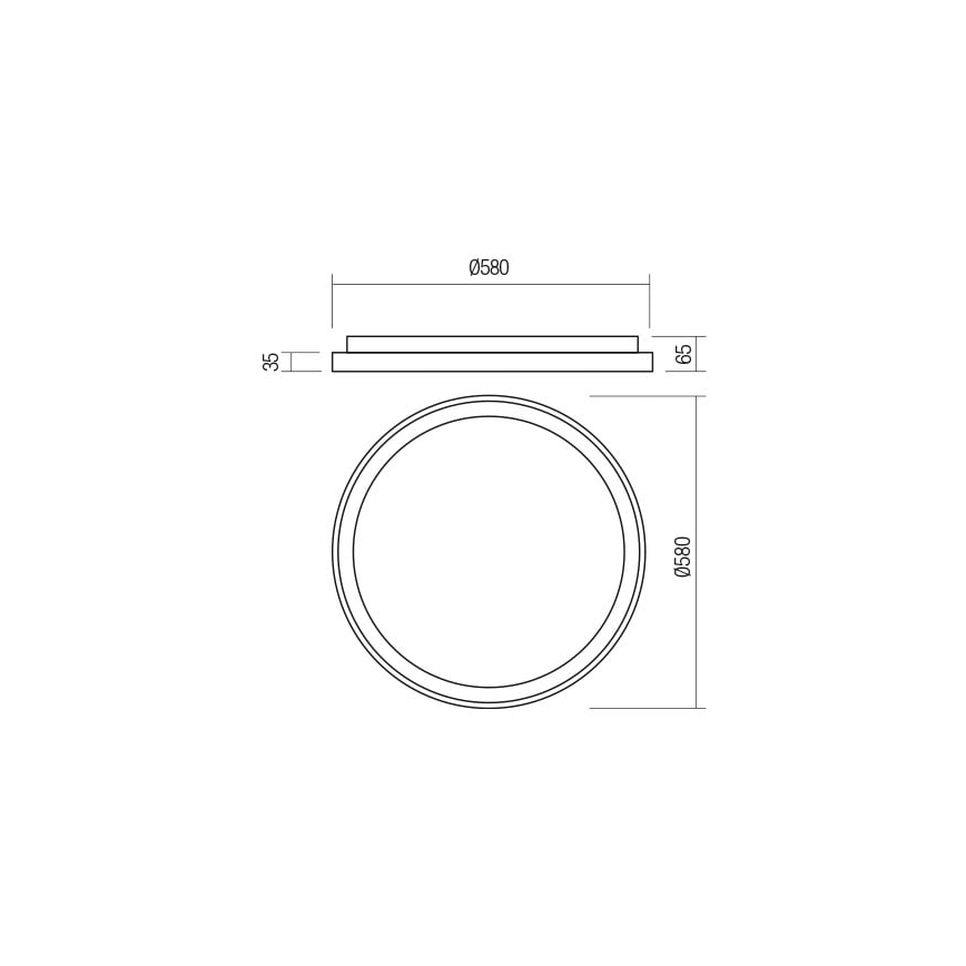 Redo 01-2671 - LED Dimbar taklampa ICONIC LED/50W/230V diameter 58 cm svart