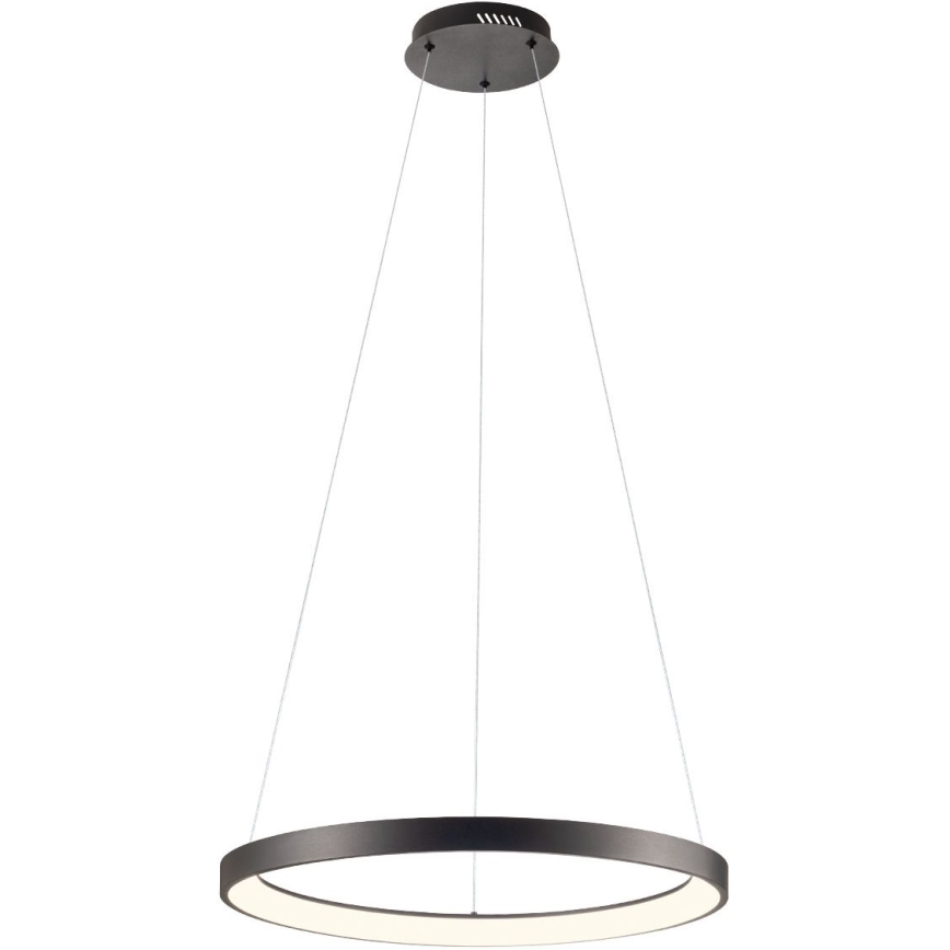 Redo 01-2674- LED ljusreglerad ljuskrona på textilsladd ICONIC LED/50W/230V diameter 58 cm svart