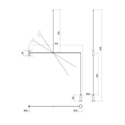 Redo 01-2695 - LED Dimbar golvlampa PICAS LED/12W/230V svart