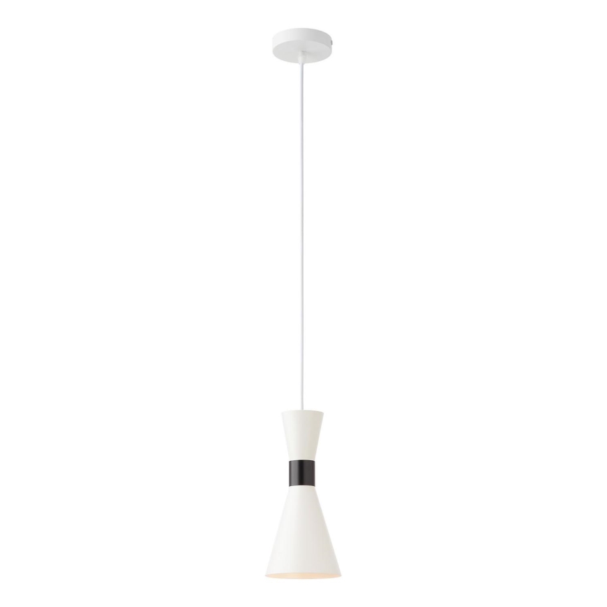 Redo 01-2709 - Ljuskrona med textilsladd KILT 1xE27/42W/230V diameter 12 cm vit