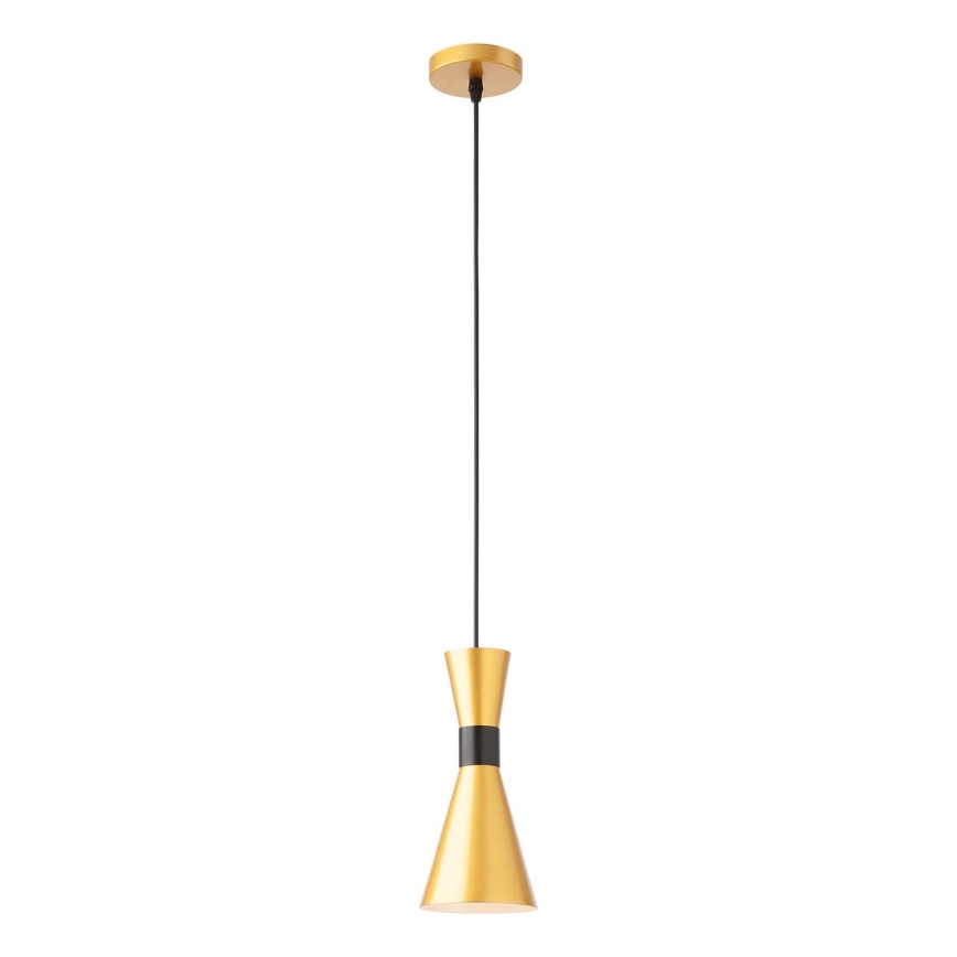 Redo 01-2710 - Ljuskrona med textilsladd KILT 1xE27/42W/230V diameter 12 cm guld
