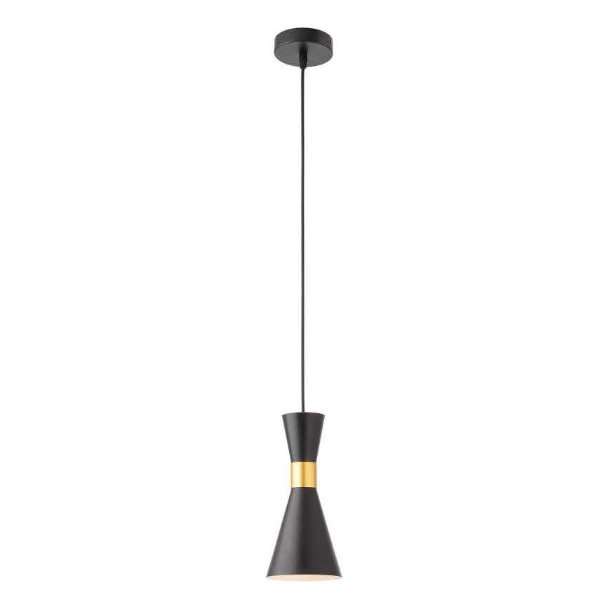 Redo 01-2711 - Ljuskrona med textilsladd KILT 1xE27/42W/230V diameter 12 cm svart