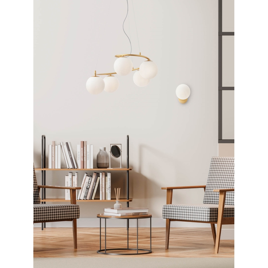 Redo 01-2713 - Vägglampa VOLLEY 1xE14/28W/230V guld