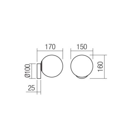 Redo 01-2713 - Vägglampa VOLLEY 1xE14/28W/230V guld