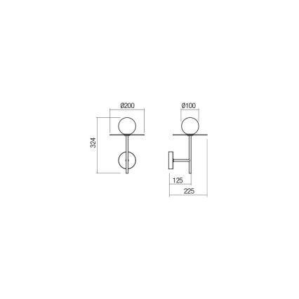 Redo 01-2726 - Vägglampa PLATO 1xG9/10W/230V svart