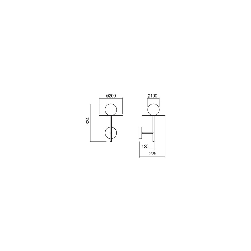 Redo 01-2726 - Vägglampa PLATO 1xG9/10W/230V svart