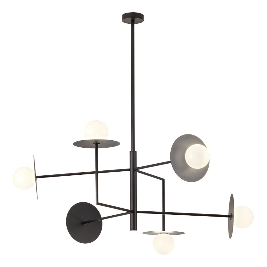 Redo 01-2734 - Pendelkrona PLATO 6xG9/10W/230V svart