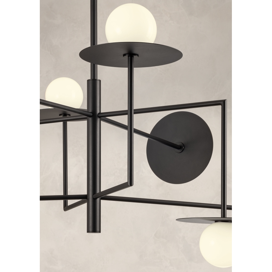 Redo 01-2734 - Pendelkrona PLATO 6xG9/10W/230V svart