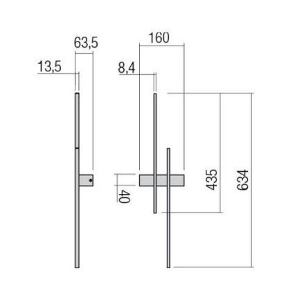Redo 01-2746 - LED-väggarmatur TANGENT LED/13W/230V CRI 90 vit