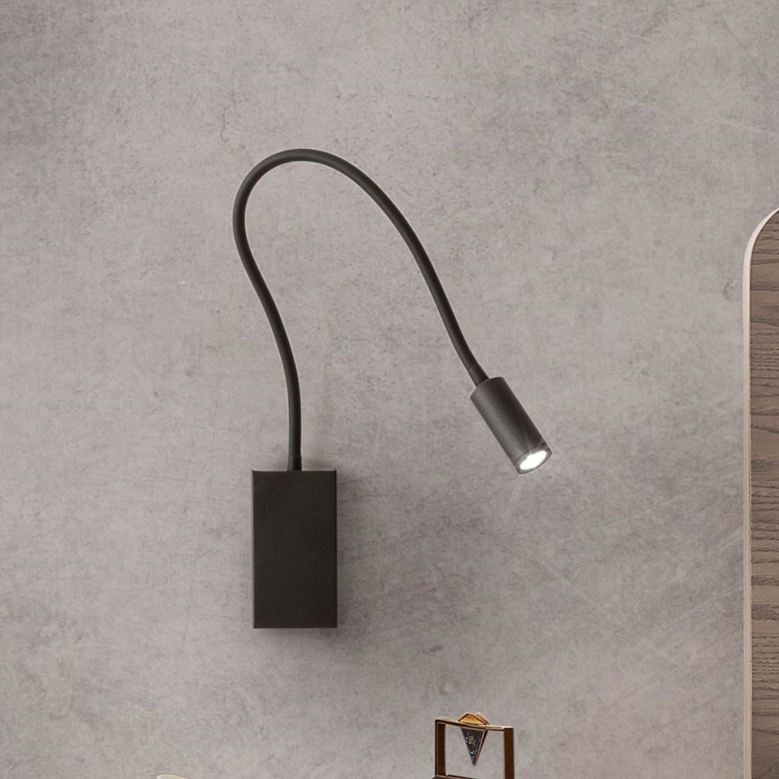 Redo 01-2755 - LED vägglampa WALLIE LED/3W/230V USB CRI 90 svart