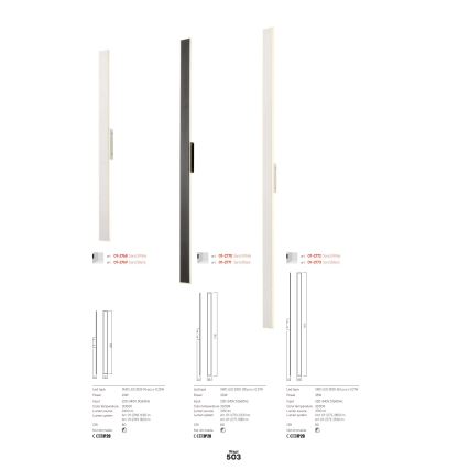 Redo 01-2770 - LED-vägglampa WAPI LED/30W/230V 119 cm vit