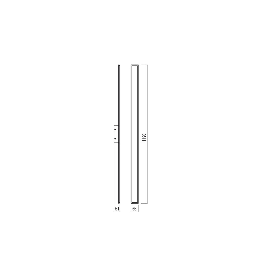 Redo 01-2770 - LED-vägglampa WAPI LED/30W/230V 119 cm vit