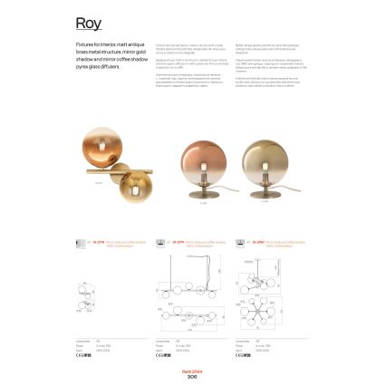 Redo 01-2781 - Pendelkrona ROY 10xG9/10W/230V