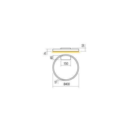 Redo 01-2835 - LED ljusreglerad vägglampa FEBE LED/24W/230V guld