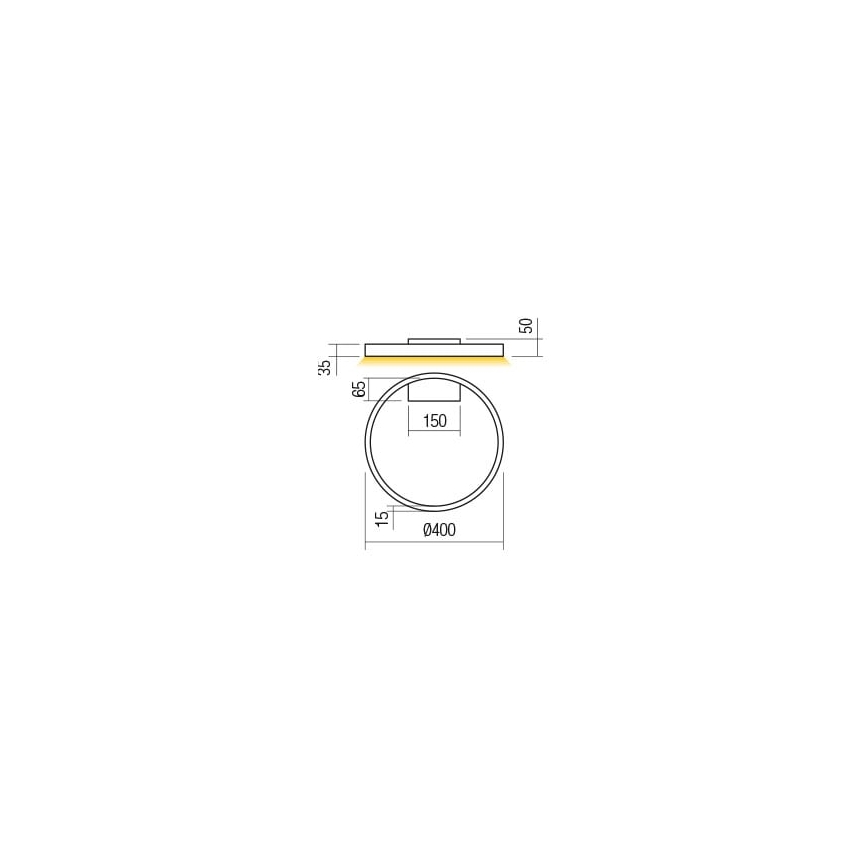 Redo 01-2835 - LED ljusreglerad vägglampa FEBE LED/24W/230V guld