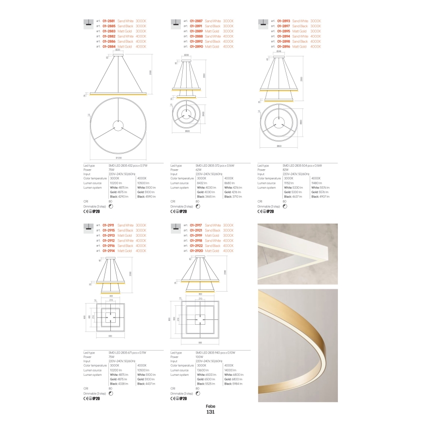 Redo 01-2837 - LED ljusreglerad vägglampa FEBE LED/24W/230V svart