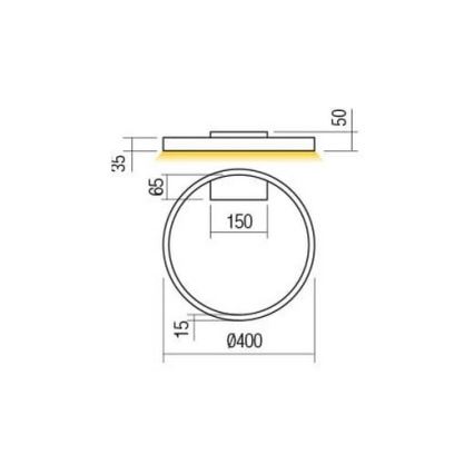Redo 01-2837 - LED ljusreglerad vägglampa FEBE LED/24W/230V svart