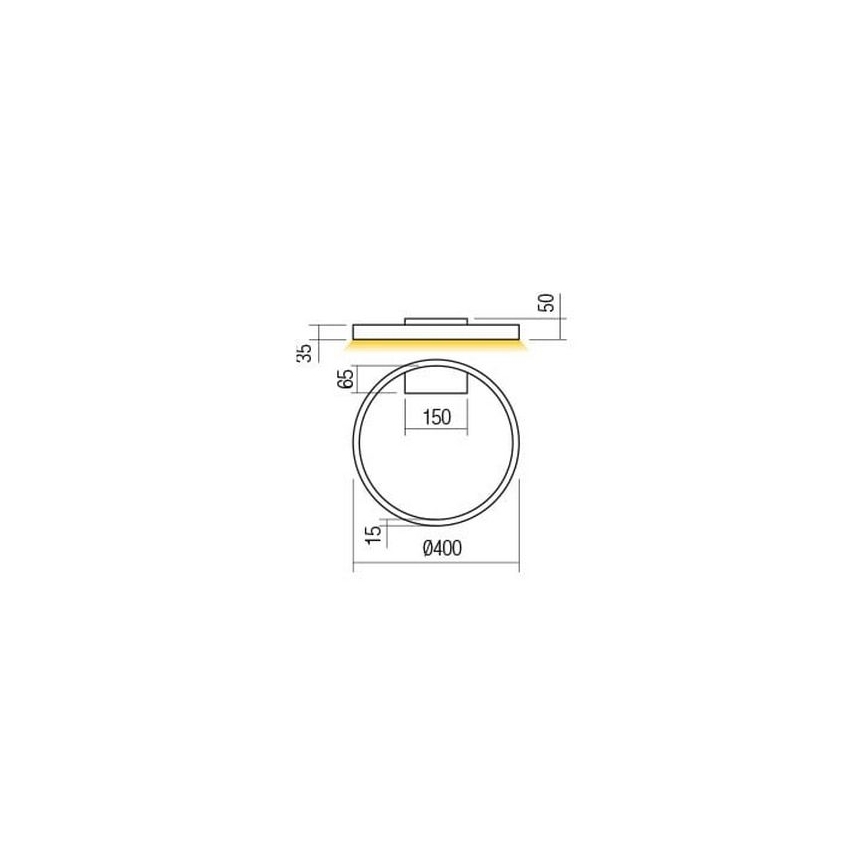 Redo 01-2837 - LED ljusreglerad vägglampa FEBE LED/24W/230V svart
