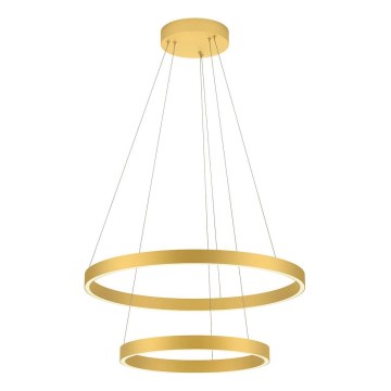Redo 01-2889 - LED ljusreglerad ljuskrona på textilsladd FEBE LED/62W/230V guld
