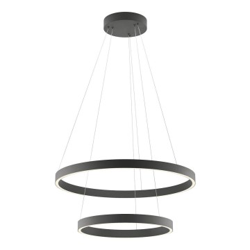 Redo 01-2891 - LED ljusreglerad ljuskrona på textilsladd FEBE LED/62W/230V svart