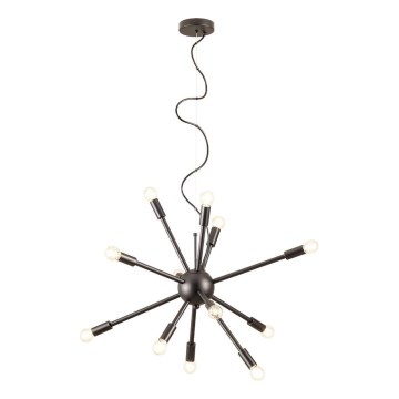 Redo 01-2934 - Ljuskrona med kabel STELLAR 12xE14/25W/230V svart