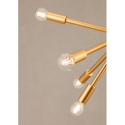 Redo 01-2935 - Ljuskrona STELLAR på kabel 18xE14/25W/230V guld