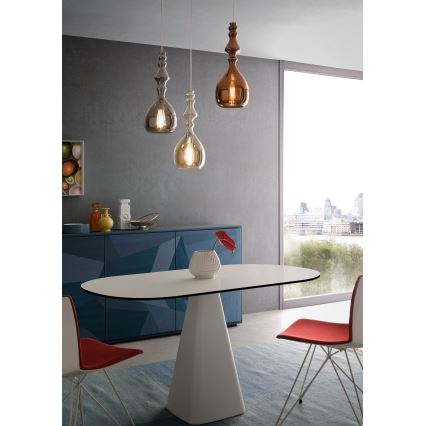 Redo 01-2937 - Pendellampa på sladd AMBIX 1xE27/42W/230V Ø 18 cm, guldfinish