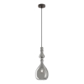 Redo 01-2938 - Takpendel med vajer AMBIX 1xE27/42W/230V Ø 18 cm grå