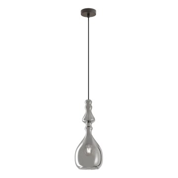 Redo 01-2938 - Takpendel med vajer AMBIX 1xE27/42W/230V Ø 18 cm grå