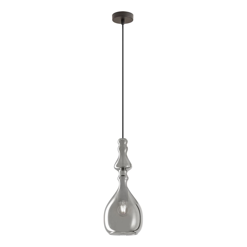 Redo 01-2938 - Takpendel med vajer AMBIX 1xE27/42W/230V Ø 18 cm grå
