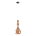 Redo 01-2939 - Takpendel med sladd AMBIX 1xE27/42W/230V Ø 18 cm brun