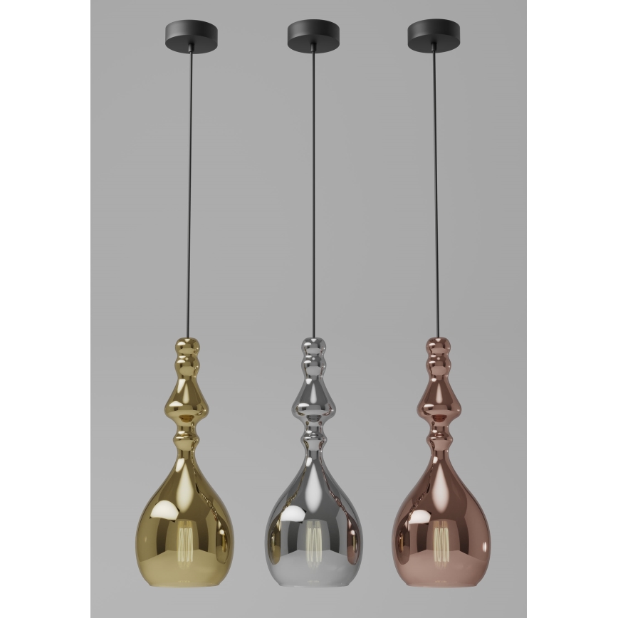 Redo 01-2939 - Takpendel med sladd AMBIX 1xE27/42W/230V Ø 18 cm brun